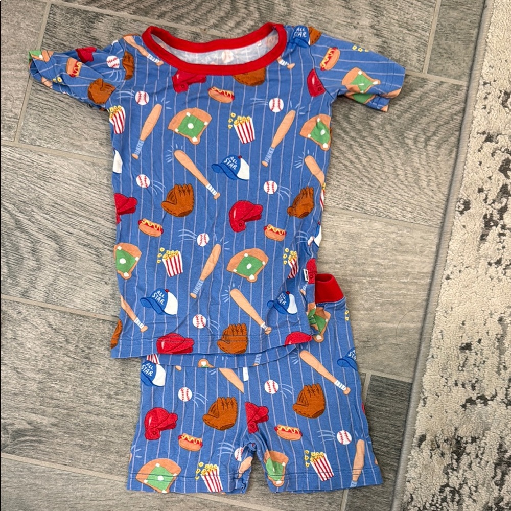 Little Sleepies All Star 2 Piece Pajamas - Blue